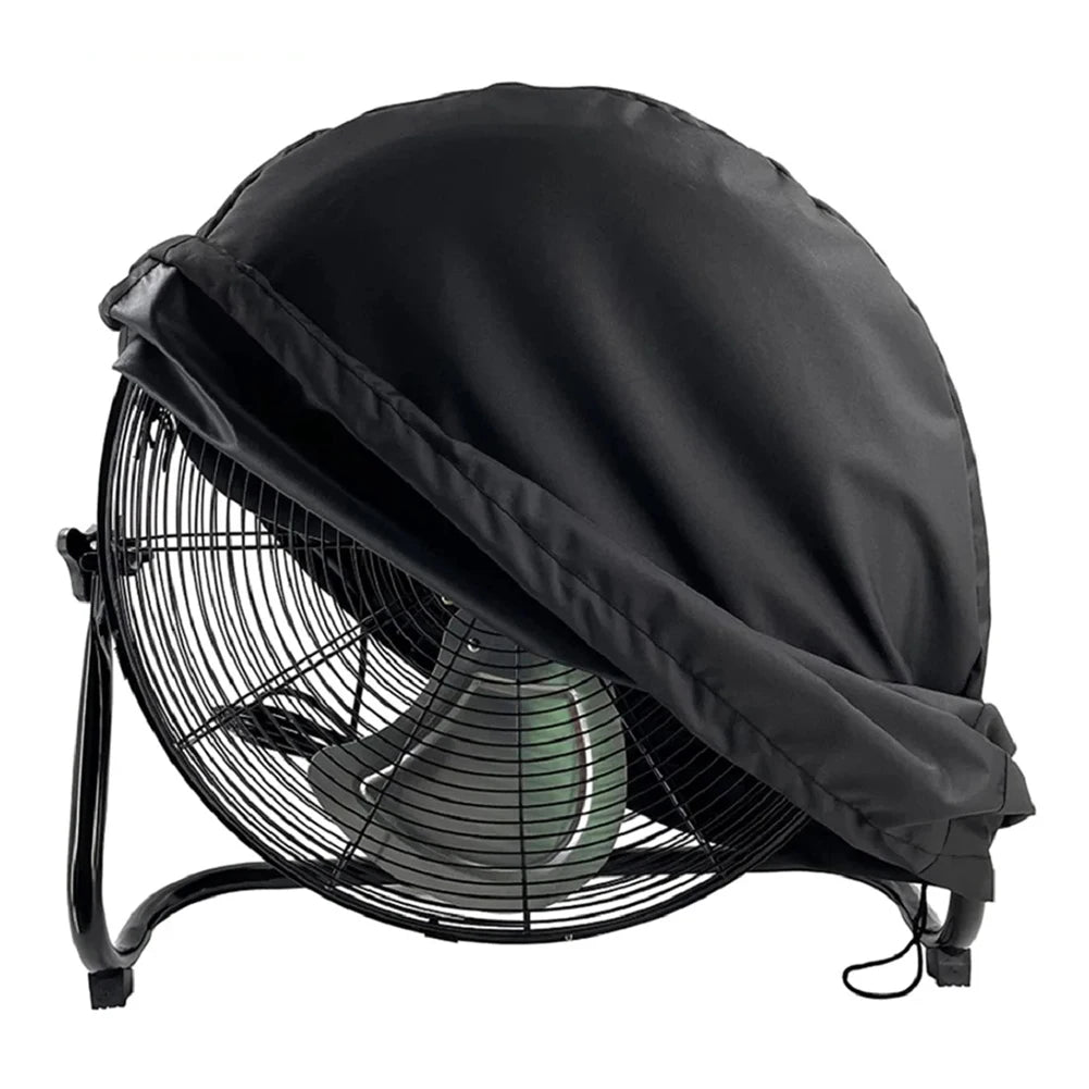 1pcs 210D Oxford Cloth Foldable Industrial Electric Fan Cover Fan Cover Sun Protection Dust Cover 61x19x61cm Black Qme Default Title