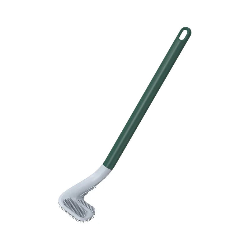 Silicone Golf Toilet Brush with Holder Set, Wall Mounted Deep Clean Toilet Cleaner Brush, No Dead Corner for Bathroom Qme Green