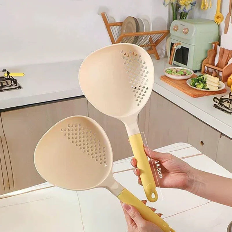 Multifunctional Dual-use Scoop Large Kitchen Household Dumpling Noodle Colander High Temperature Resistant Soup Drain Colander Qme