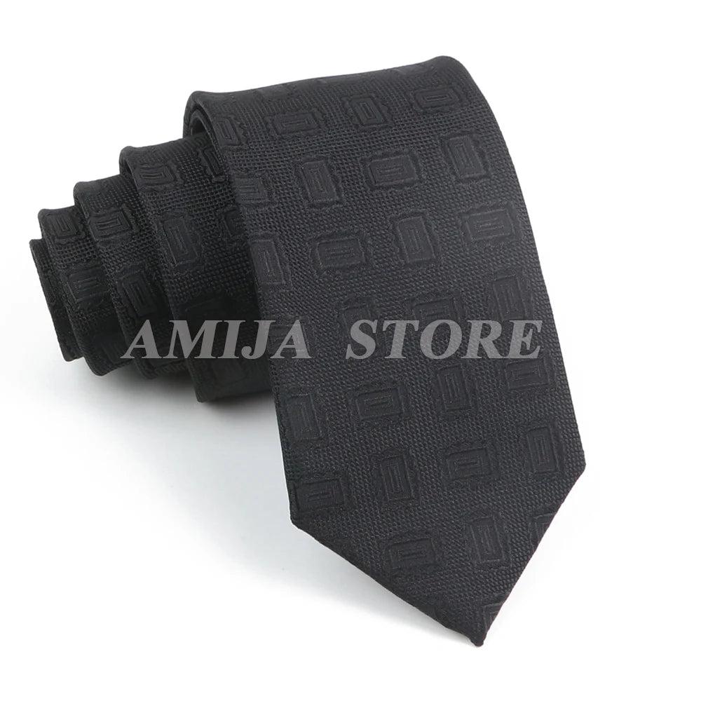 Tie Men Gravatas Wholesale Fashion Woven Luxury Necktie Dark Grey Dot Qme 27 China Mainland