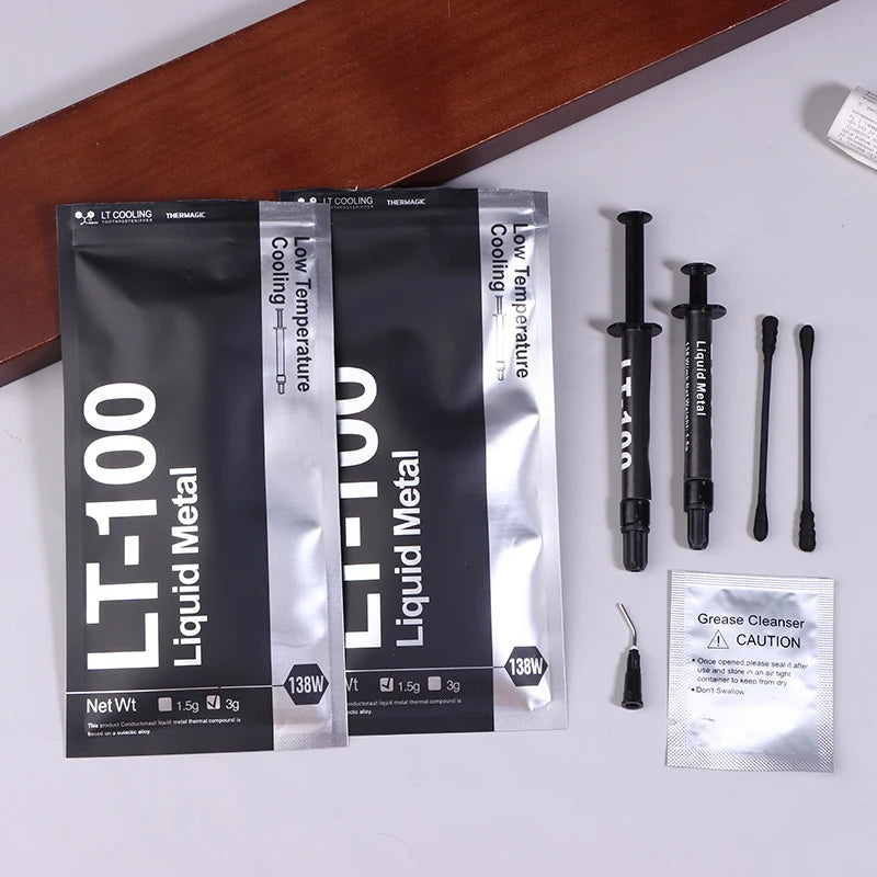 LT-100 138W Liquid Metal Thermal Paste CPU GPU Graphics Card Laptop Qme
