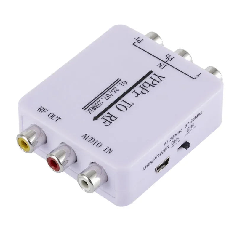 Audio converter Ypbpr Audio Signal To Rf Radio Frequency Single Wire Transmission Analog Tuner Receiving Decoding Audio Cable Qme