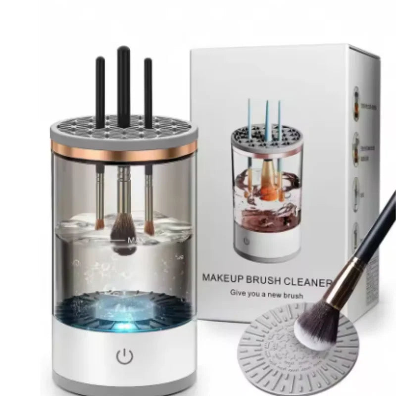 Electric USB Plug Portable Makeup Brush Cleaner with Rubber Makeup Machine Quick Cleaner Cleaning Brush Collar Brus Qme