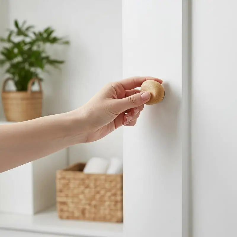 Natural Wooden Wall Mounted Coat Hooks Space Efficient Hanger Small Qme