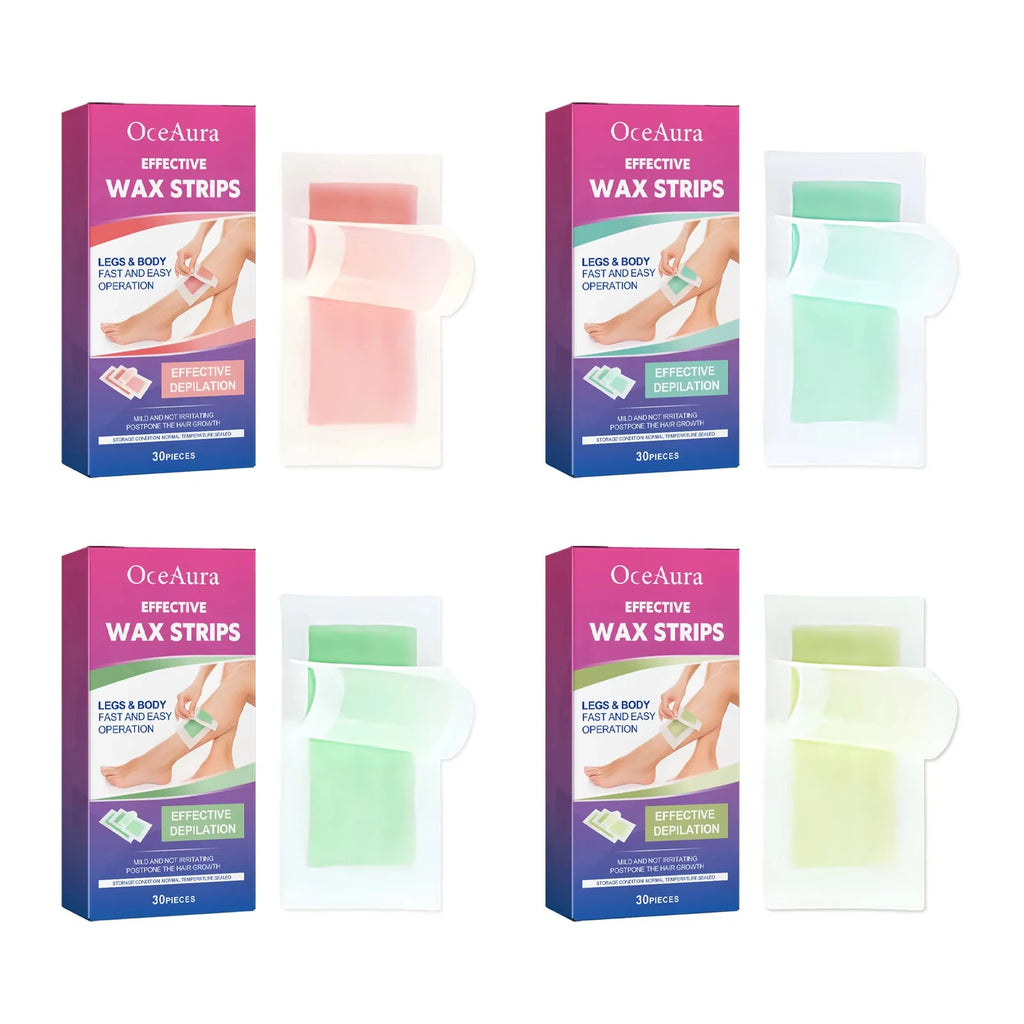 Hair Removal Wax Strip Professional Depilatory Cold Wax Strip Long Lasting Smooth Effective Gentle Body Facial Depilatory Qme