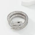 New exaggerated snake bracelet punk hip-hop personality jewelry men and women micro-inlaid creative jewelry Qme Silver Plated