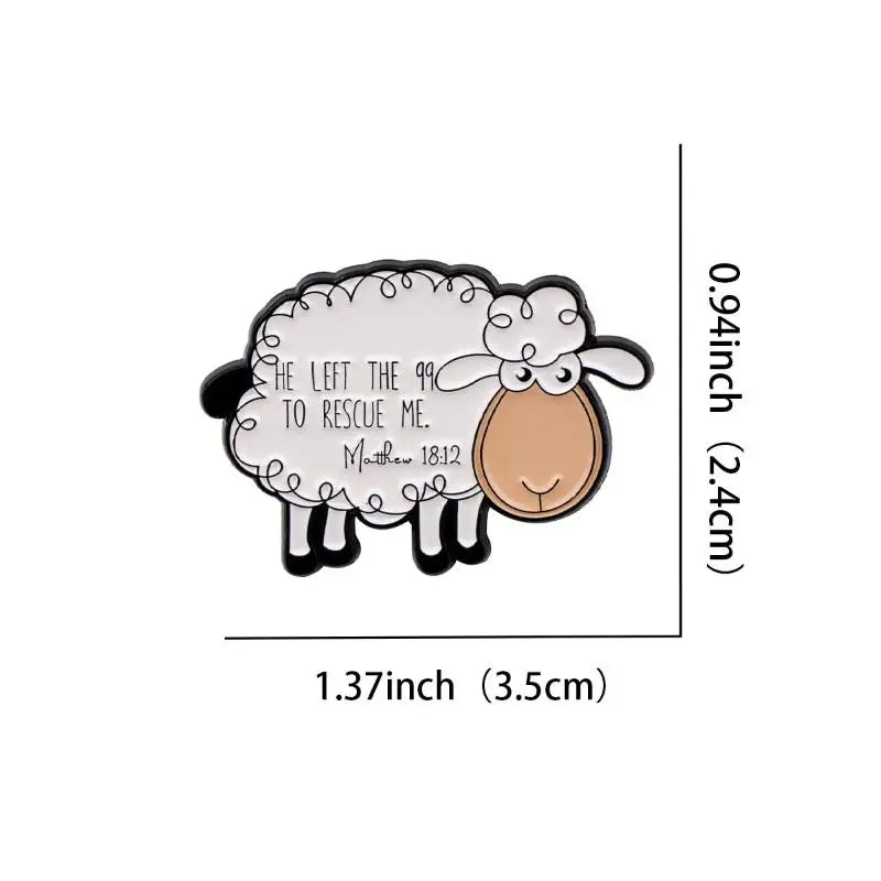 Cute Sheep Brooch Enamel Pins Funny Cartoon Friendship Brooches Qme