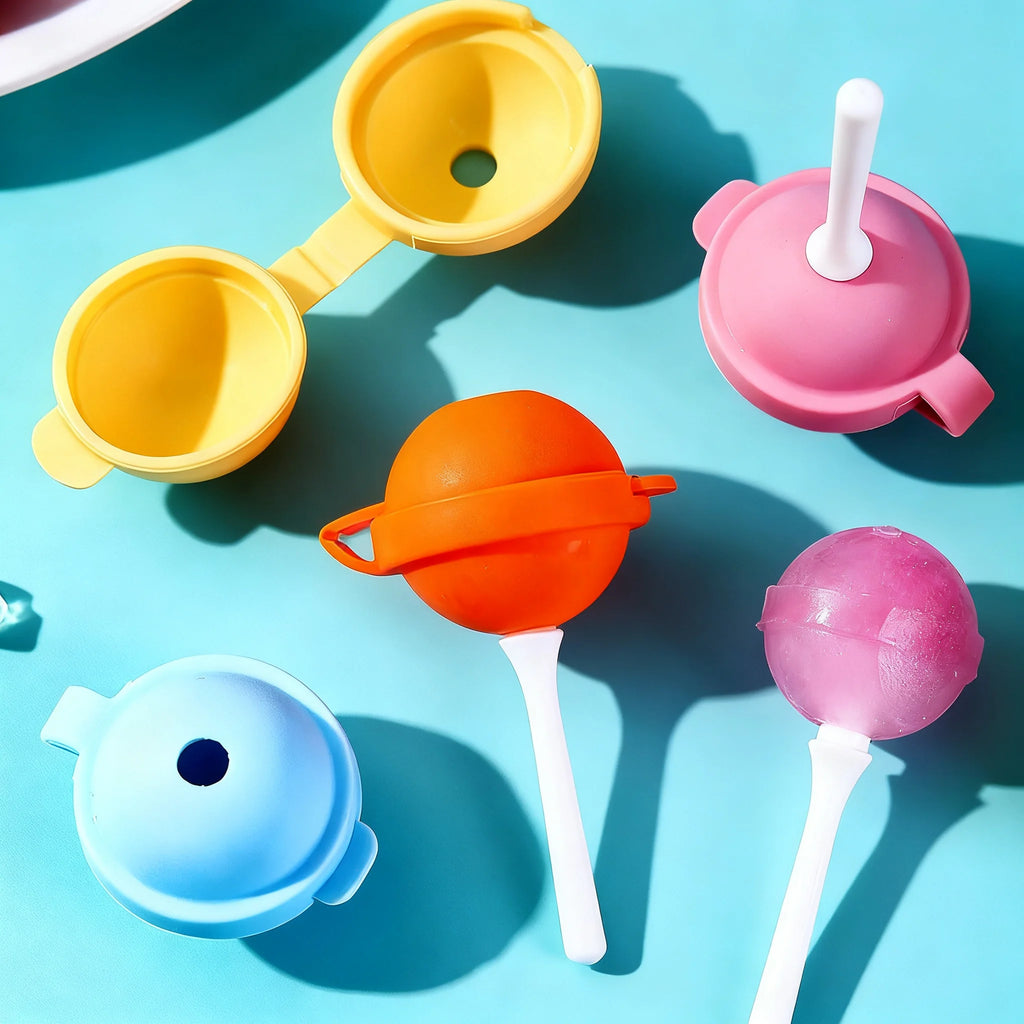 Lollipop Ice Cream Maker Silicone Popsicle Mold DIY Pop Reusable Qme