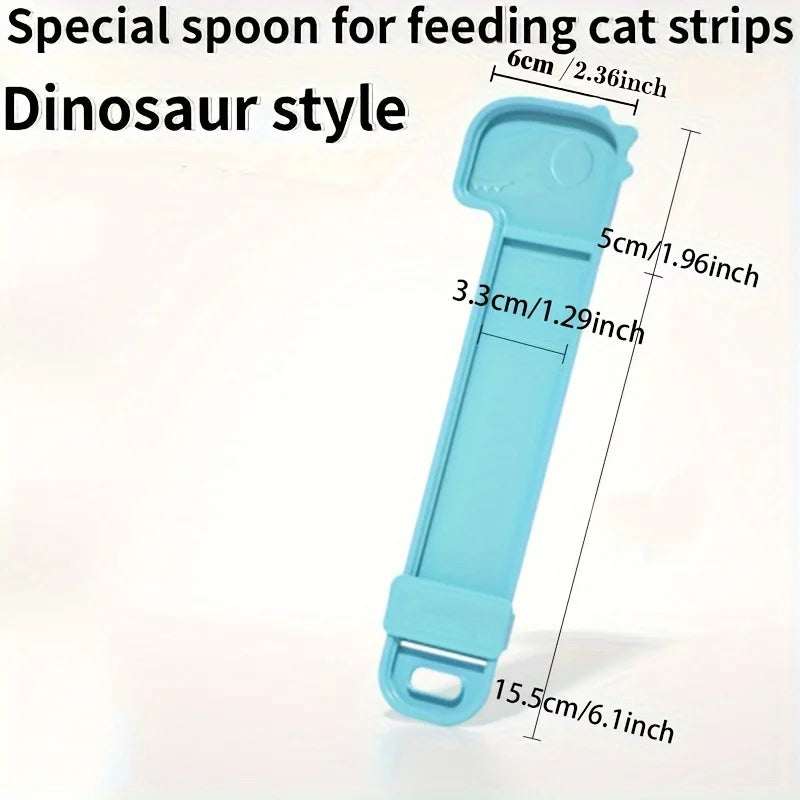 1pc cat wet treatment feeding spoon, convenient squeezing spoon, and cat and dog feeding accessories are easy to use Qme