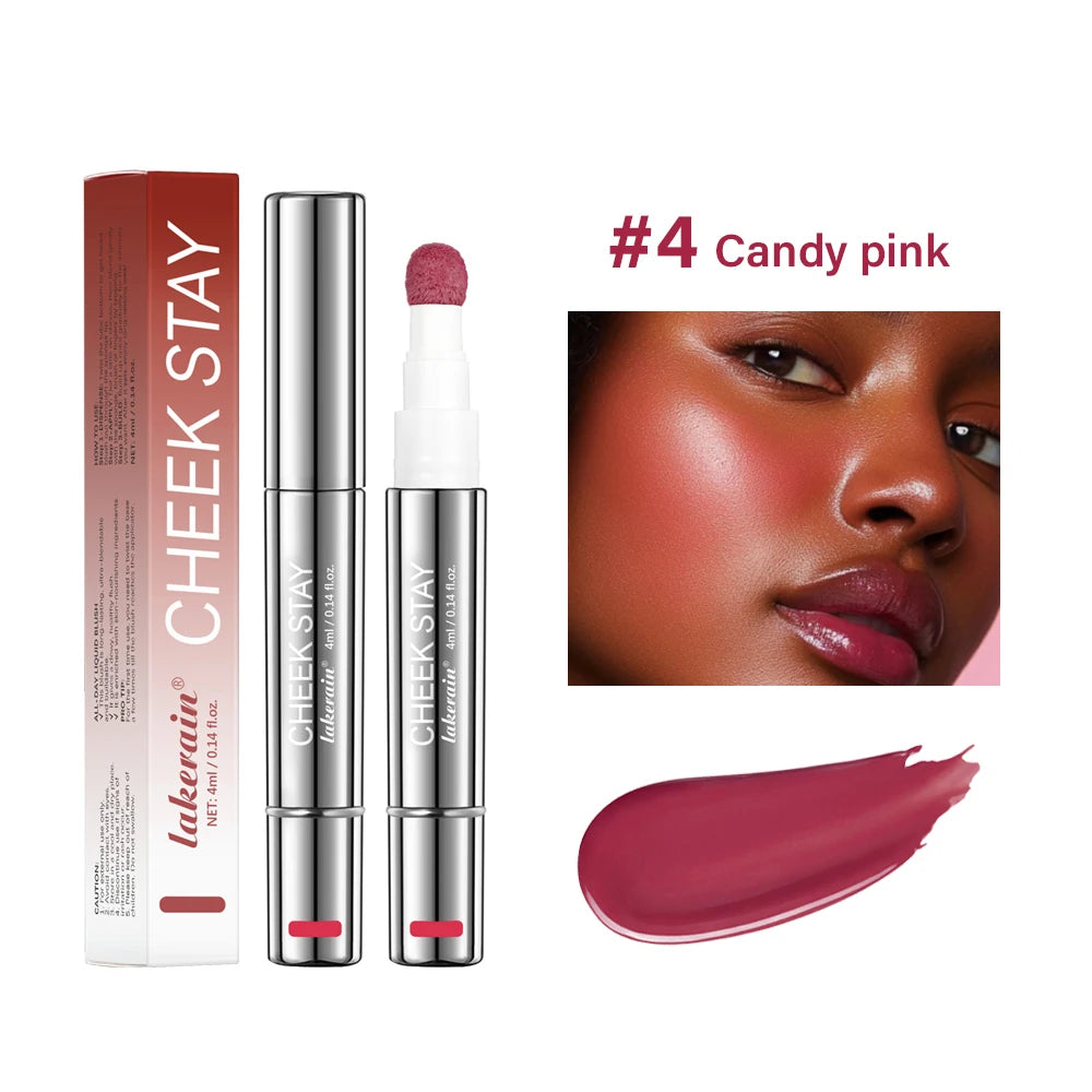 Liquid Blusher Cheek Stay Easy Apply Long-lasting Skin Tone Sponge Qme 04