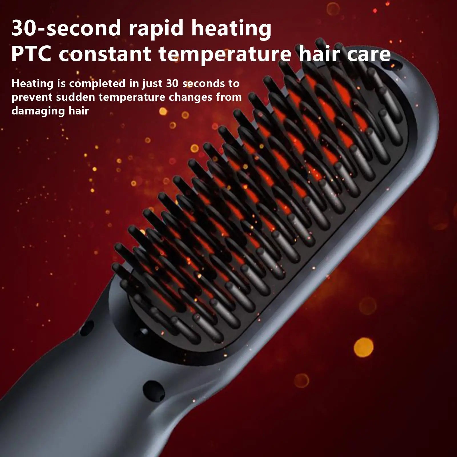 3 Temps Negative Ion Brush Hair Straightener Ot Air Dryer Styler Qme