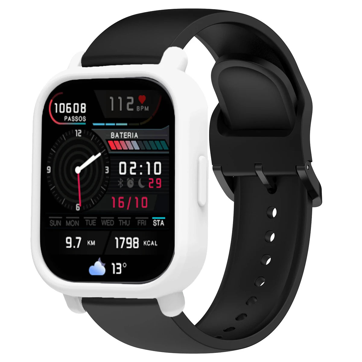 Silicone Case + Strap for Redmi Watch 5 Lite / 5 Active Repacement Bracelet Belt Smart Watchband Protective Shell Cover Qme