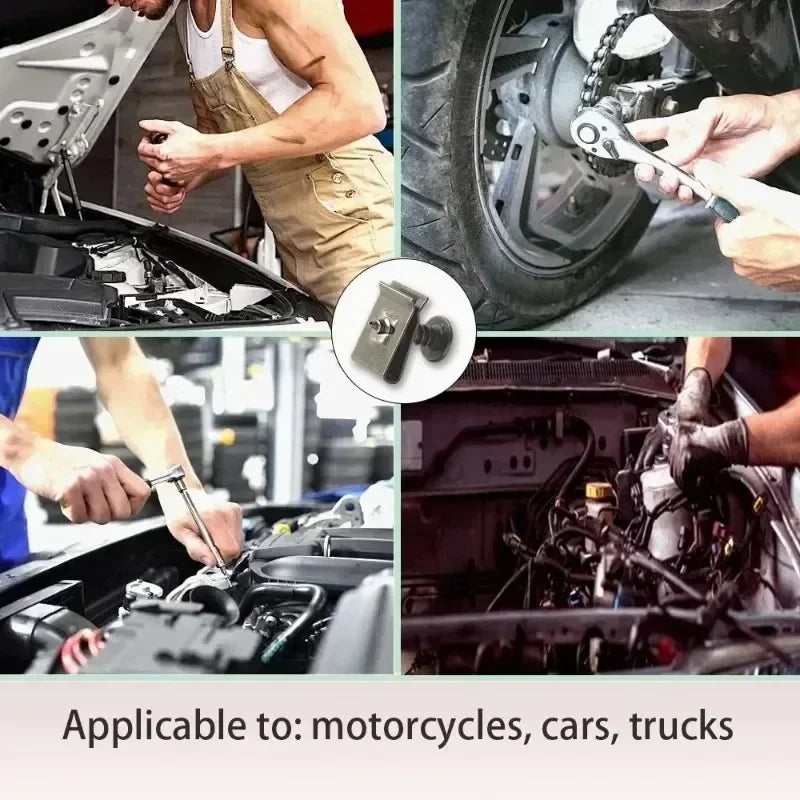 Car Clamping Clip U-type Metal Screw Clip Tools for Motorcycle Engine Bottom Tray Splash Protector Bumper Screw Car Accessories Qme