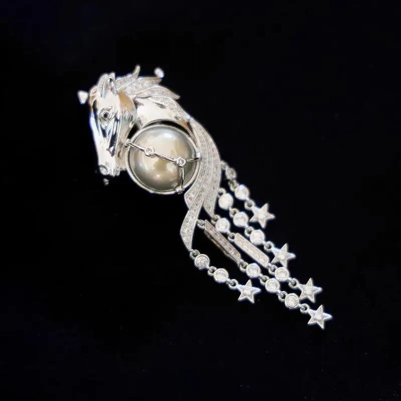 Cute Red Dripping Oil Zodiac Pony Brooches Versatile Animals Horse Corsage Pins Clothing Accessories New Year's Day Gifts Qme style 8