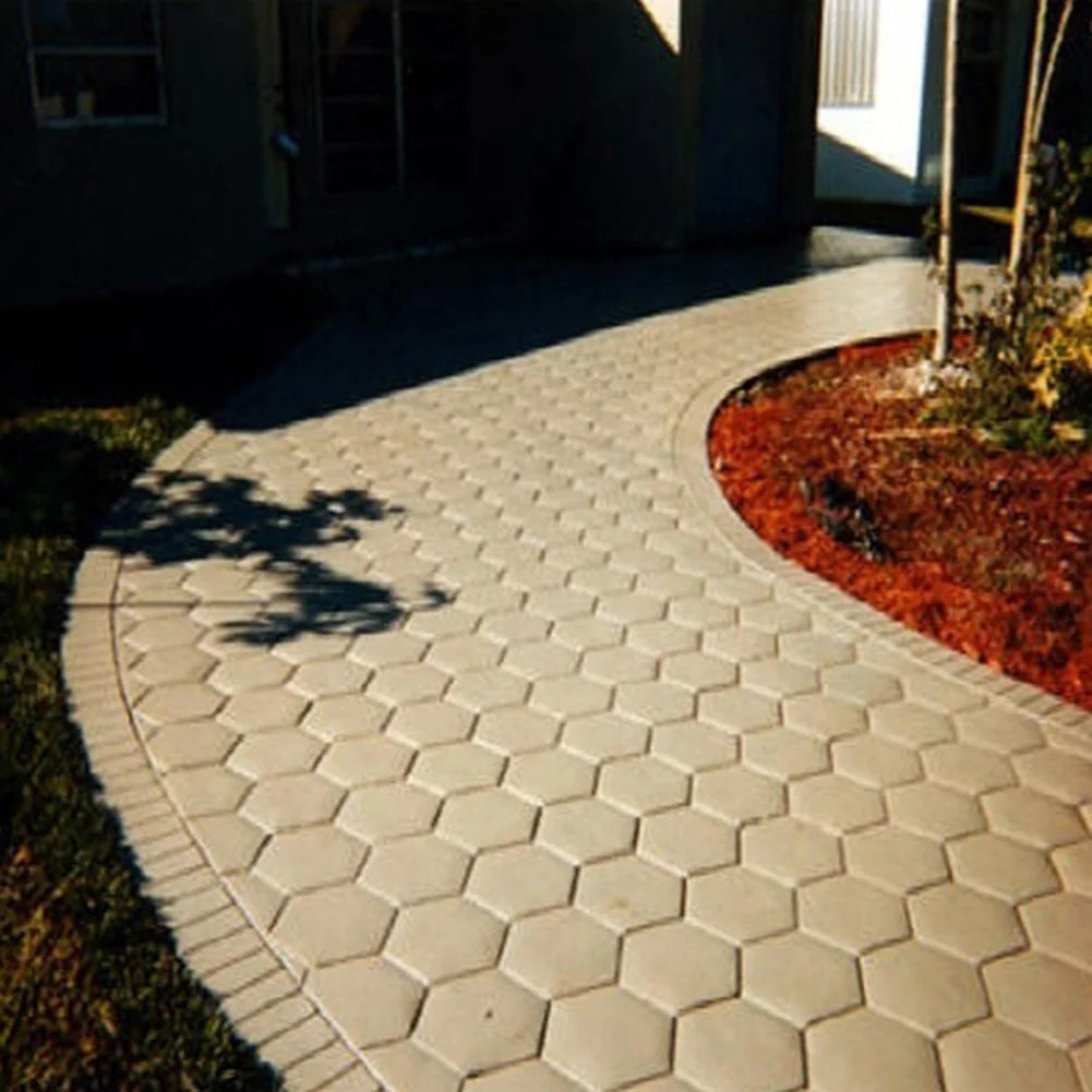 DIY Path Maker Paver Molds Stone Brick Concrete Mold Concrete Cement Walk Garden Path Paving Paver Reusable Patio Mold Maker Qme