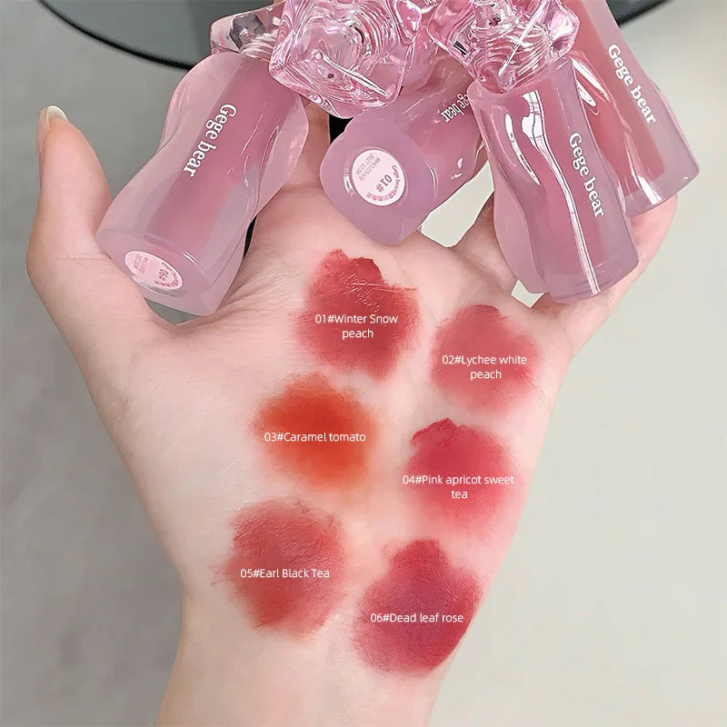 Gegebear Velvet Matte Cream Lip Mud Soft Texture Whitening Holiday Qme