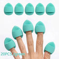 20-pack Green Reusable Mini Cushion Puffs Suitable BB Cream Wet Dry Qme green