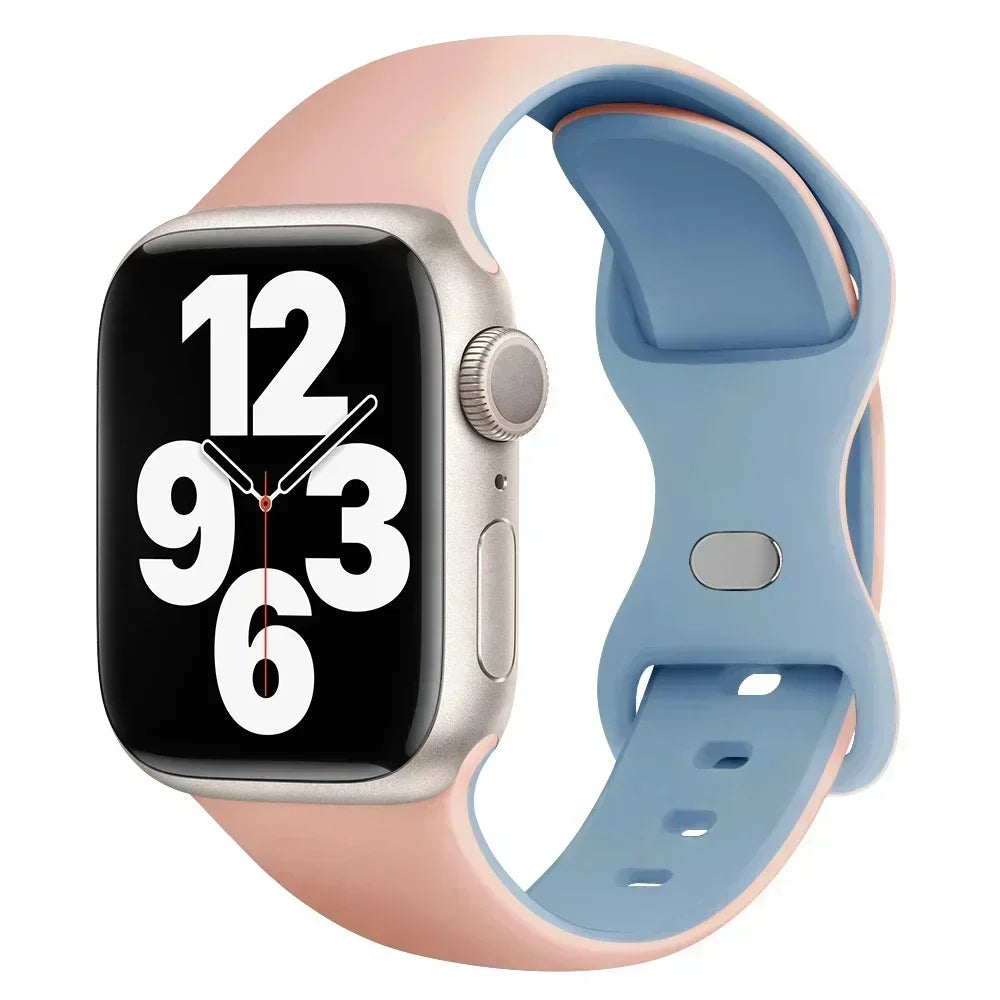 Silicone Band Apple Watch 10 9 8 7 6 5 4 3 SE Strap IWatch Ultra 2