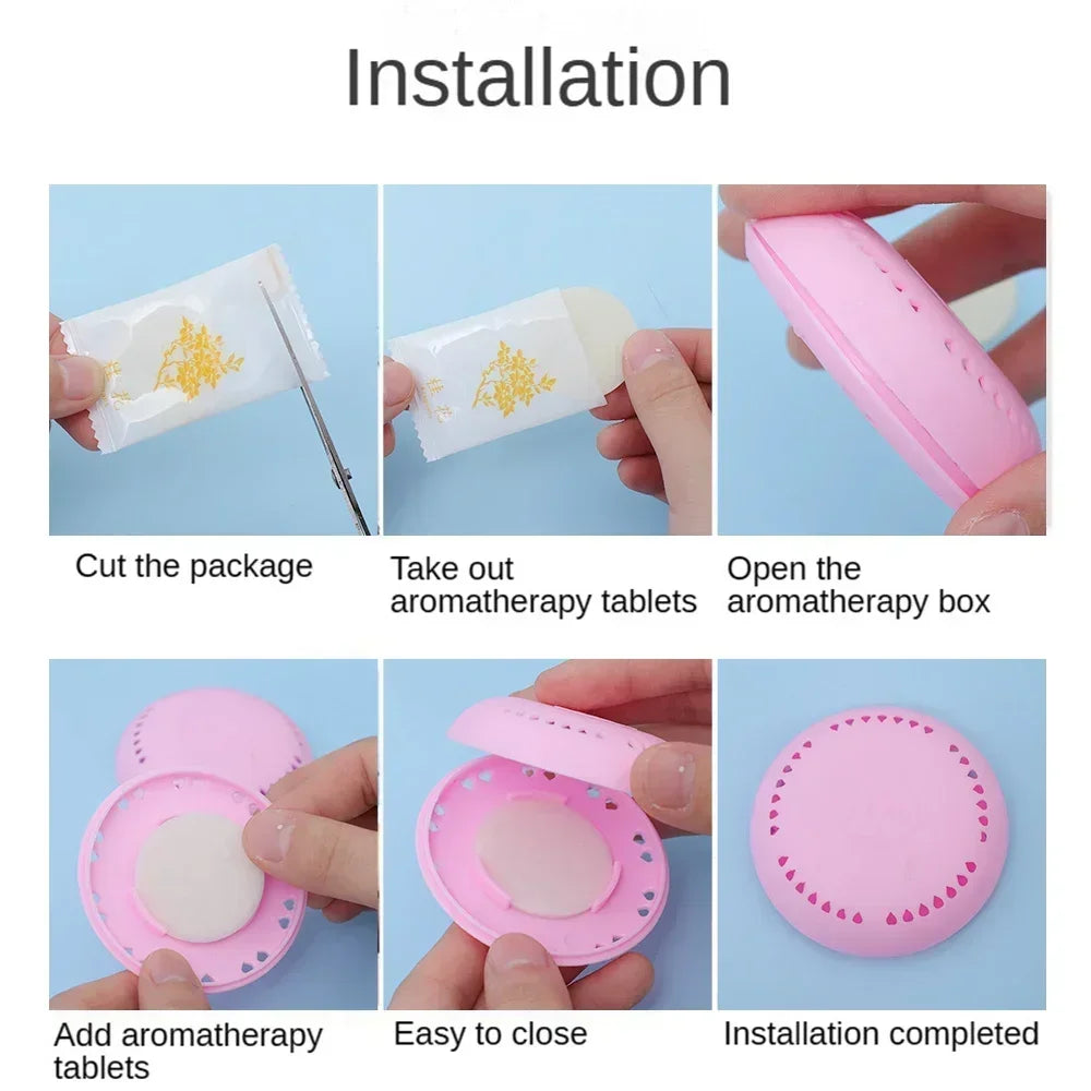 Solid Air Aromatherapy Freshener Toilet Lasting Deodorization Home Wardrobe Car Household Solid Fresheners Self-adhesive 6pcs Qme