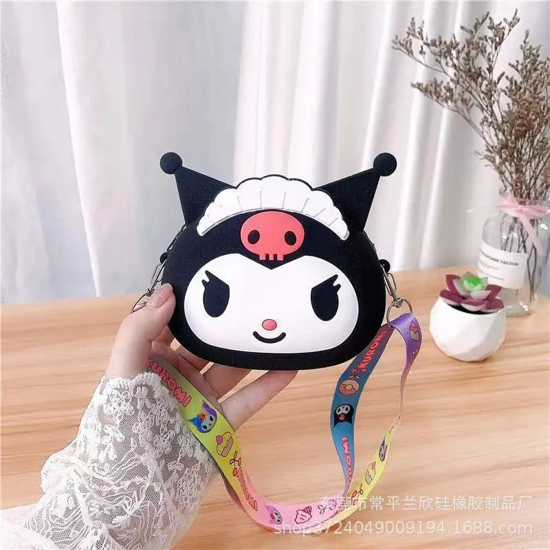 Cute Kuroomi Cartoon Silicone Bags Wallets Outdoor Crossbody Women's Qme 3