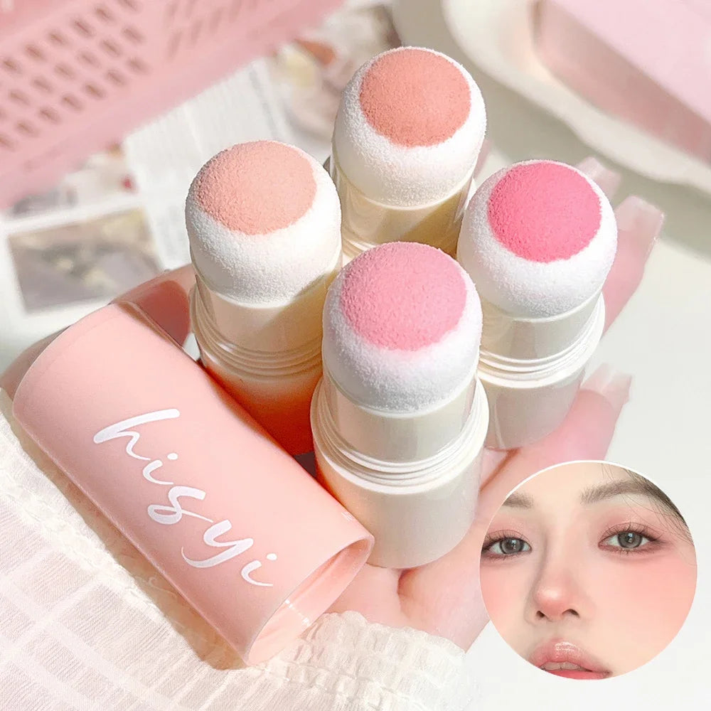 Velvet Mist Blush Stick - Vibrant and youthful, Korean style, natural long-lasting brightening, for both lips and cheeks Qme