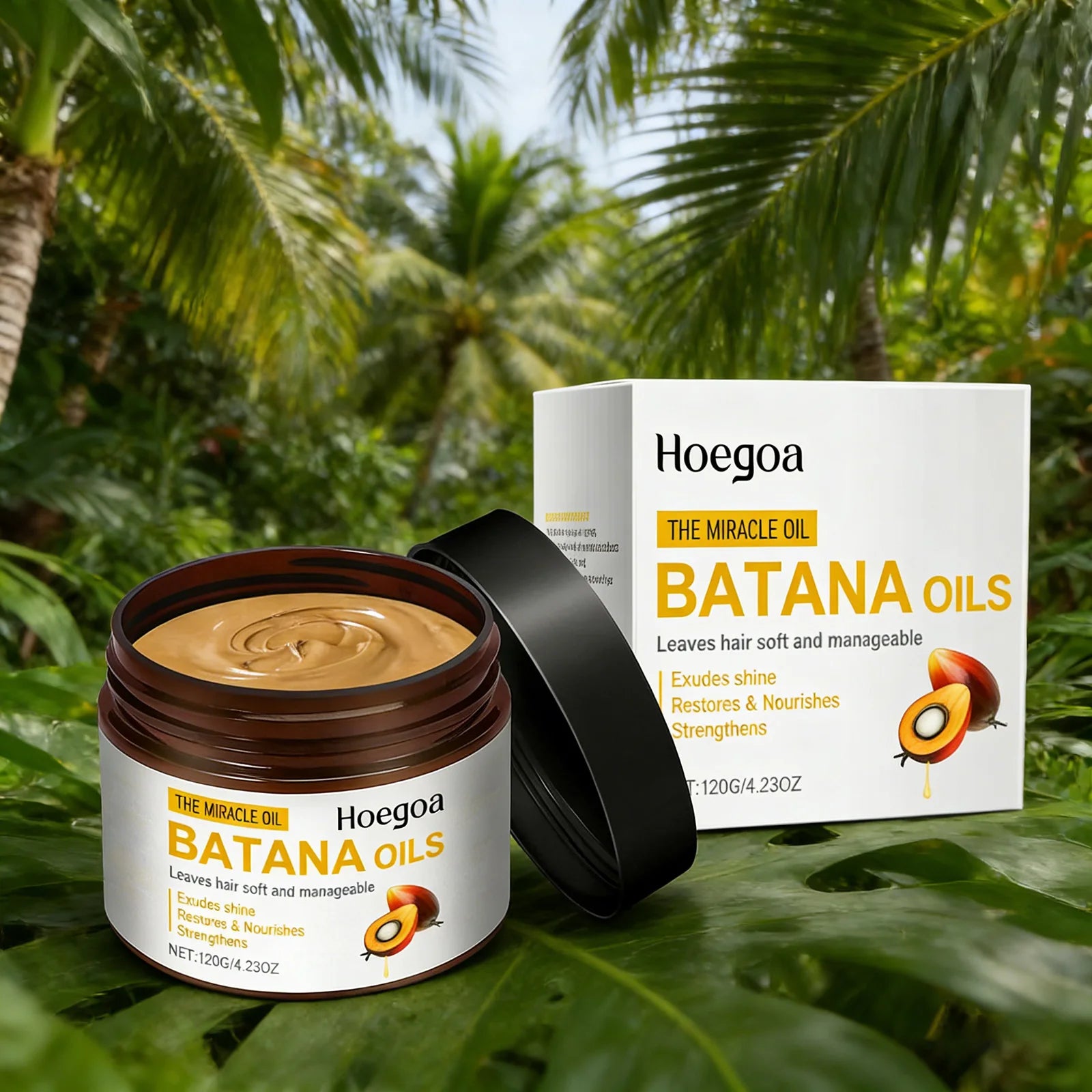 Batana Hair Mask Deeply Nourish Improve Damaged Hair Repair Drying Rough Reduce Breakage Frizz Smoothing Hair Conditioners 120g Qme