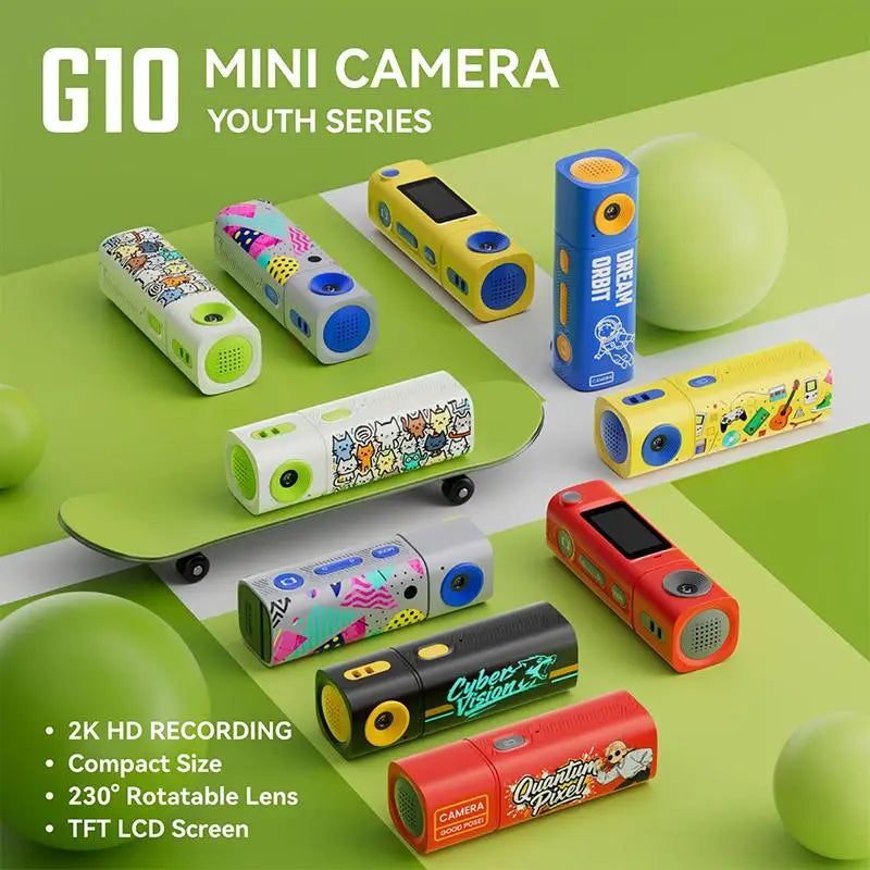 G10 Lipstick Series 2K HD Thumb Mini Camera Portable Sports Camcorder Qme