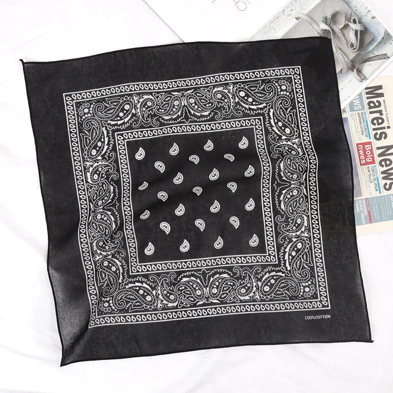 Cotton Cashew Flowers Hip Hop Printed Bandana Men Hijabs Women Qme A-2