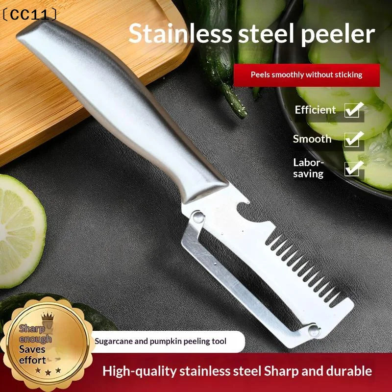 Stainless Steel Peeler Bottle Opener Blade Labor Saving Design Home Qme