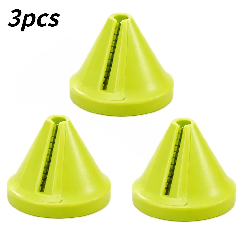 1/3/5Pcs Multifunctional Manual Rotating Spiral Peeler Veggie Fruit Shredder Grater For Potato Carrot Kitchen Prep Tool Qme Green 3pcs