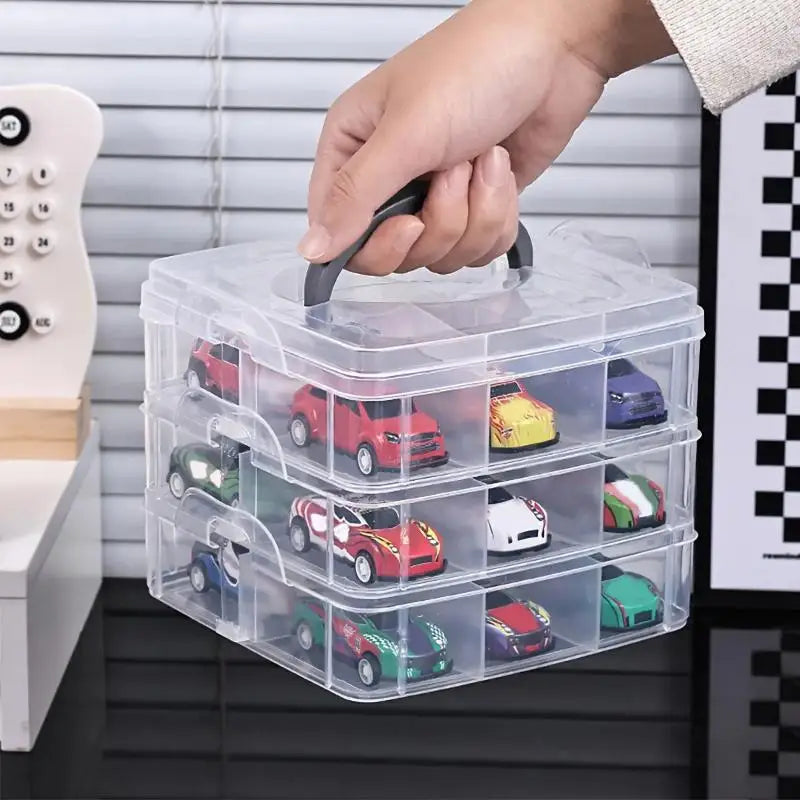 Jewelry Earrings Portable Storage Box Transparent Minimalist Toy Qme