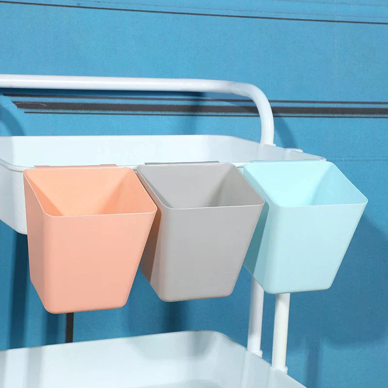 2pc Hanging Cup Holders, Wall Organizers, Rolling Cart Accessories Hanging Pen Holders Storage Containers Hanging for Office Qme