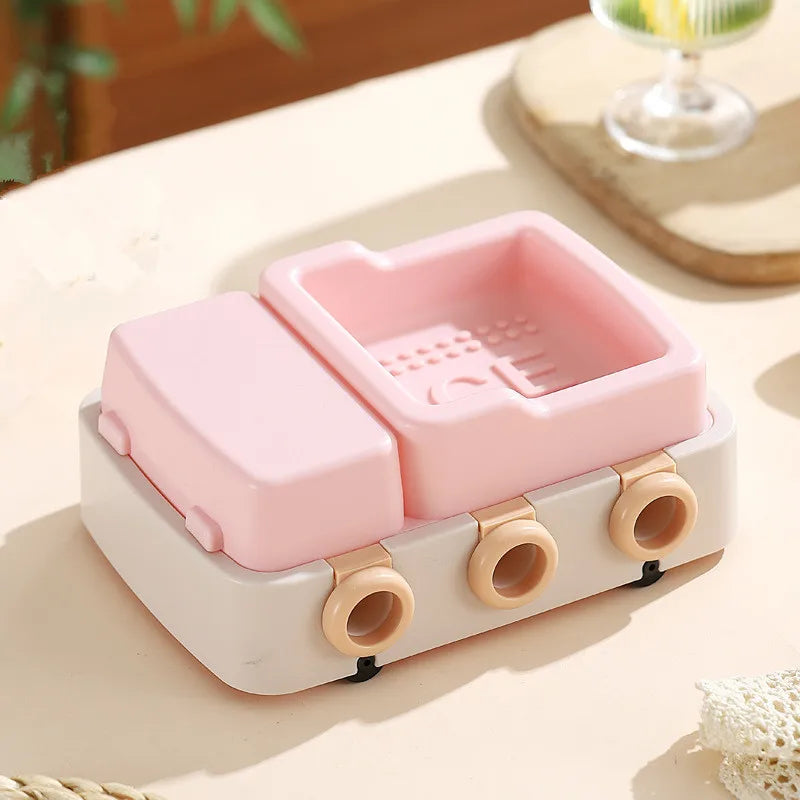 Animals Plastic Ice Cream Mold Easy Popsicle Molds Lid Sticks DIY Qme Pink