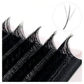 NATUHANA W Lashes Extension L LU M Curl Individual Mink YY 3D Qme 3D V Black C 0.07mm|8-14mm Mixed