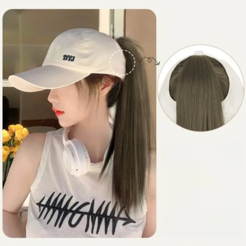 Summer Sun Protection Open-top Ponytail Baseball Cap Qme