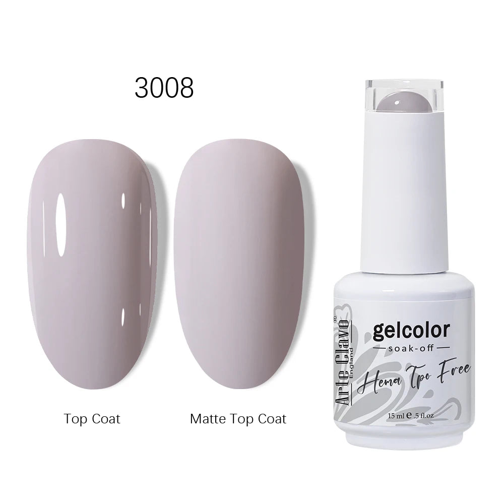 Arte Clavo HEMA TPO Gel Nail Polish Pink Series Semi Permanent Soak Qme 3008