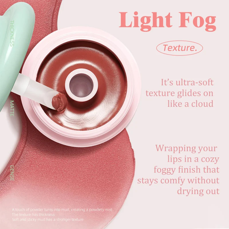 Matte Lip Mud, Long-Lasting, Non-Stick, velvet Lip Gloss, Dual-Use For Lips & Cheeks, Create Bright And Attractive Lip Makeup Qme