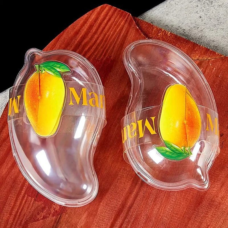 CC1110Pcs Creative Mango Shape Disposable Dessert Cake Plastic Cup Qme