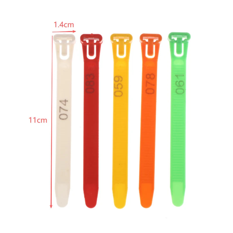 50 Reusable Flexible Retractable Foot Straps Poultry Marking Cards Qme