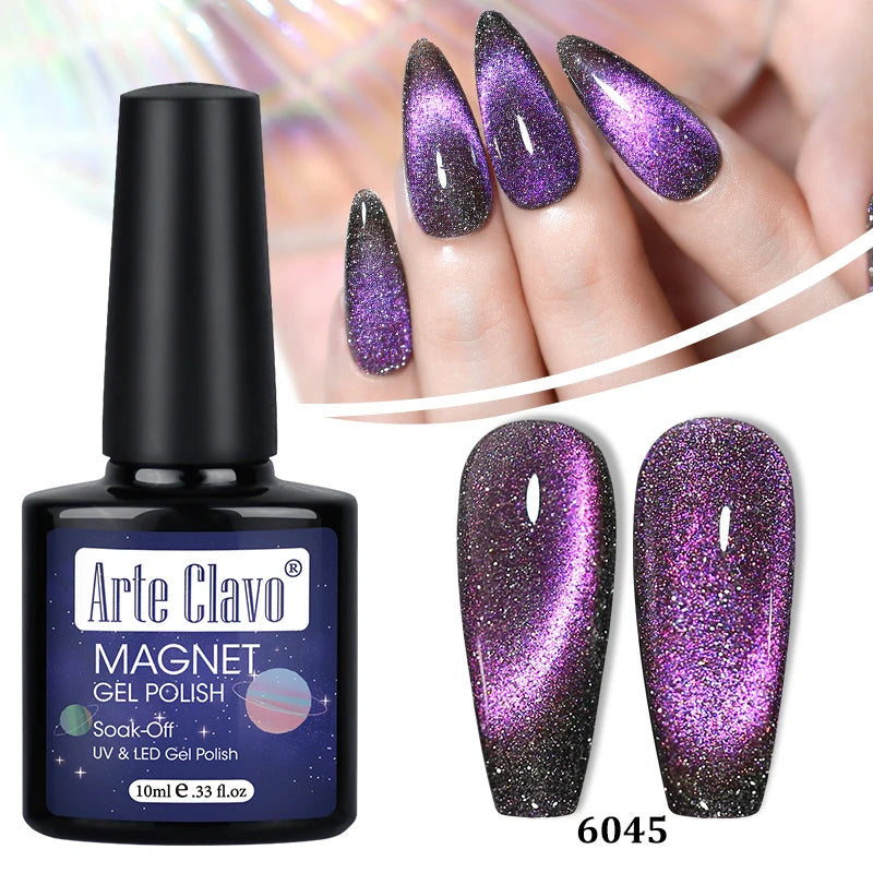 Arte Clavo Auroras Cat Eye Magnetic Gel Unicorn Shining Transparent
