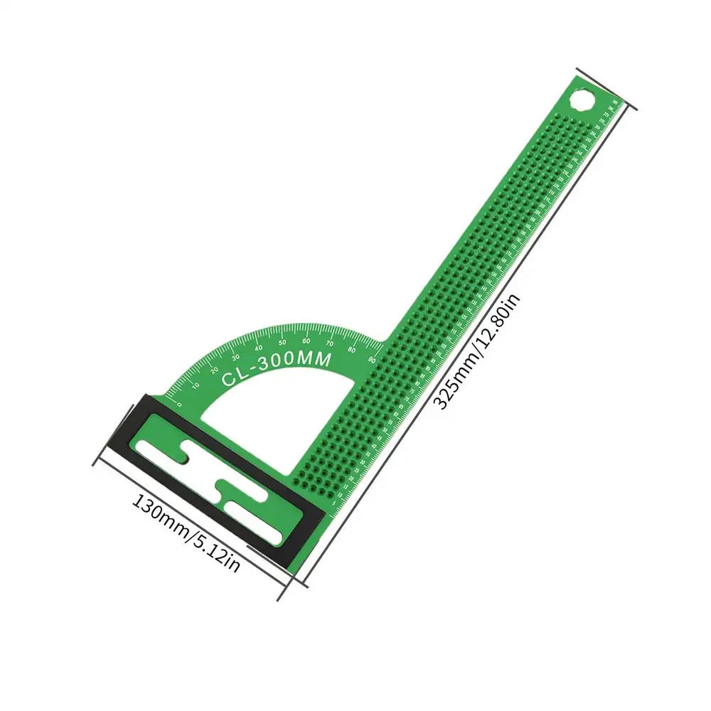 Woodworking Tools Aluminum Alloy Right Angle Metric Ruler Wood Qme China Mainland Red