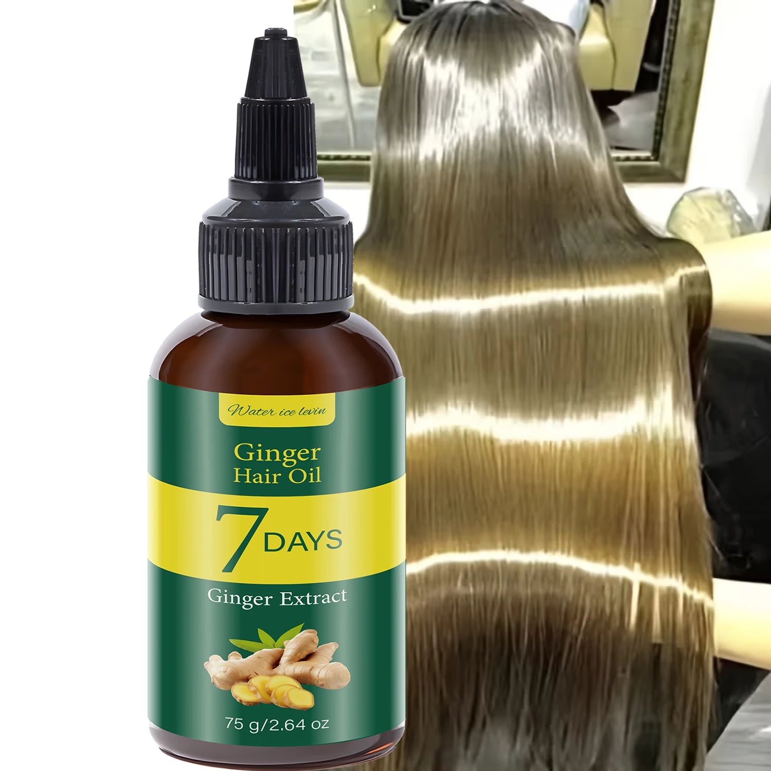 Ginger Hair Oil with Biotin & Keratin, 7 Days Smooth & Supple Hair Care Qme