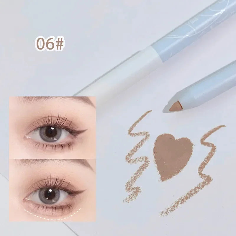 Starry Sky Pearlescent Eyeshadow Pen Shimmer Soft Touch Matte Lying Silkworm Eye Liner Long Lasting Glitter Eye Shadow Cosmetics Qme 6