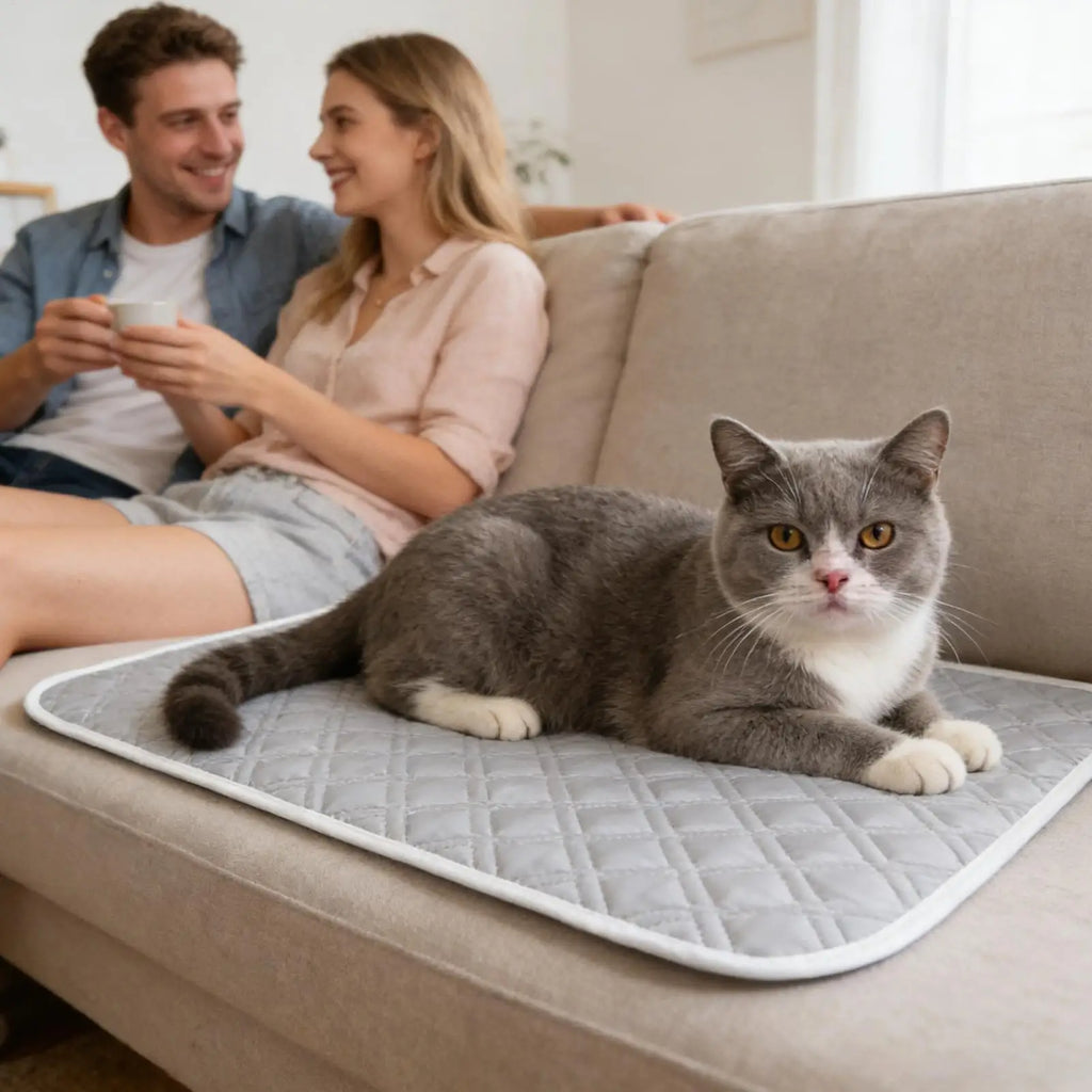 Cooling Pad For Dog Sweat Absorbent Sleeping Rug 45x35cm Soft Self Cooling Pet Mat For Small Medium Large Dog Kitten Qme