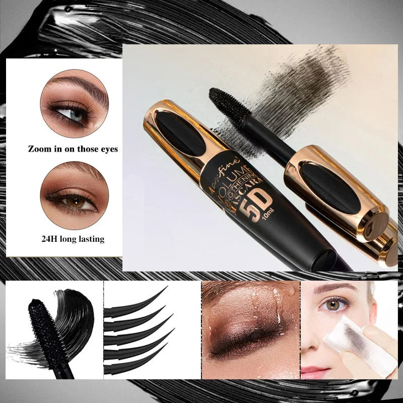 Waterproof Anti-sweat Mascara Lengthens Eyelashes Extension Blue Silk Fiber Mascara Female Non-smudge Mascara Makeup Cosmetic Qme