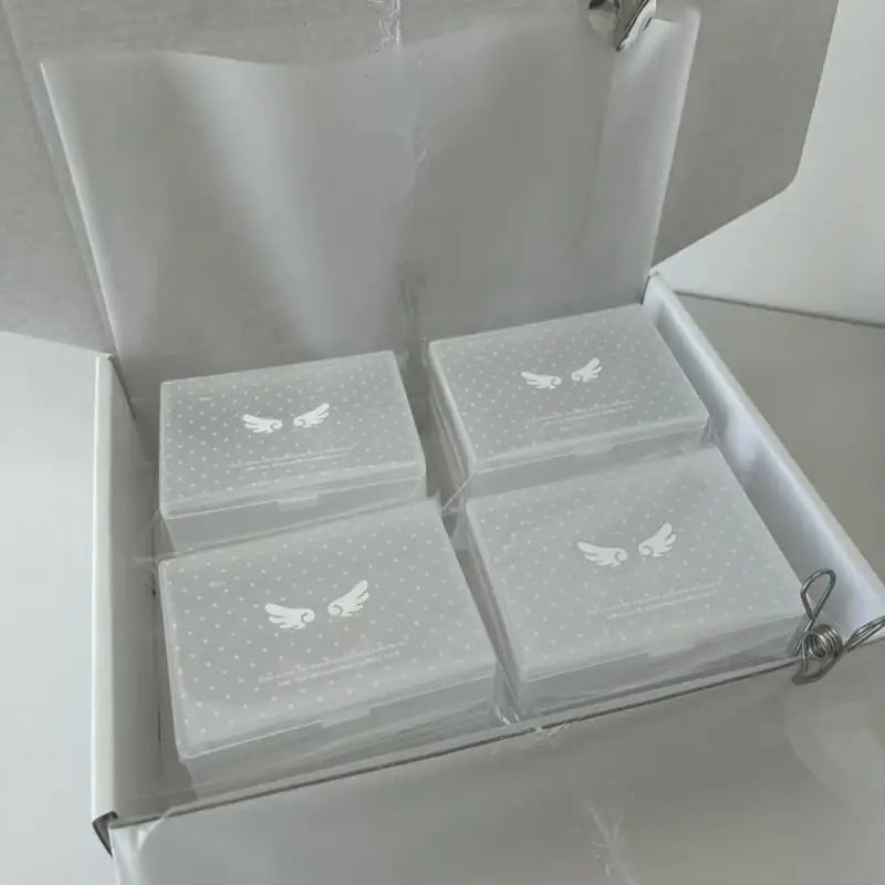 Kpop Photocard Storage Box Korean Frosted Star Polka Dot Wings Design Qme