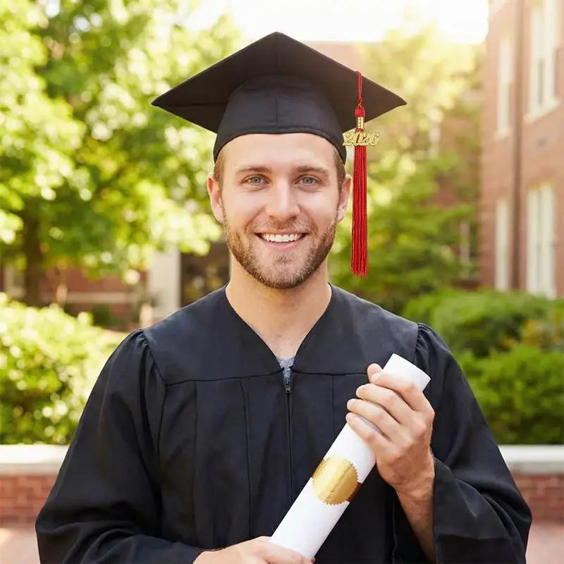 2026 Graduation Cap Headwear With Tassel For High School & Bachelor Degree Cap Unisex Graduation Dress Ceremony Hat Master Qme