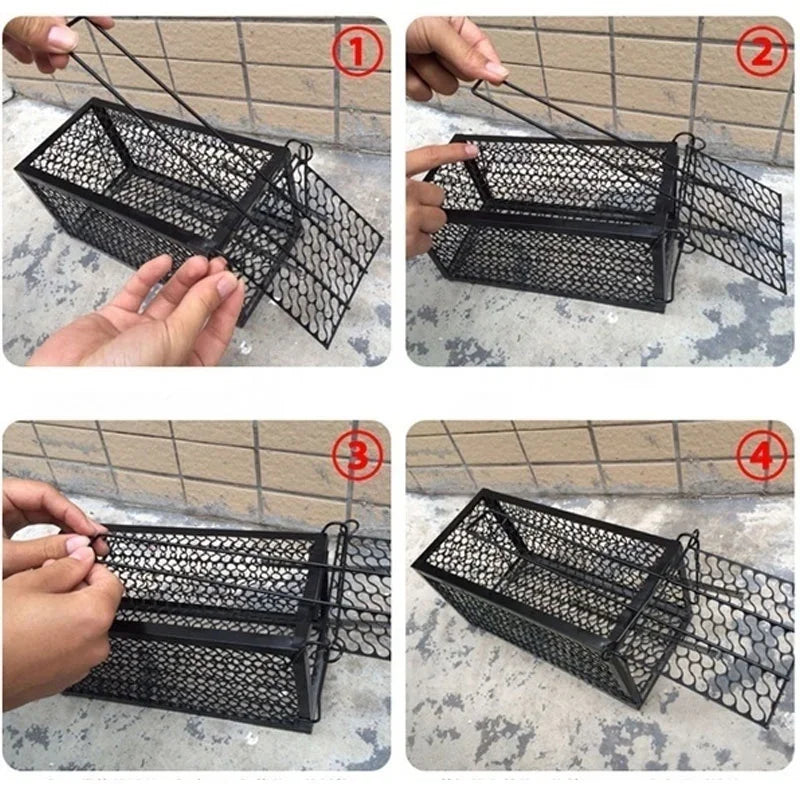 Smart Self-locking Mousetrap Safe Firm Iron Net Household Mouse Qme