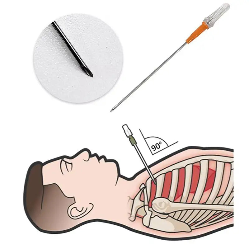 First Aid Emergency Tension Pneumothorax Thoracic Needle Complete Qme