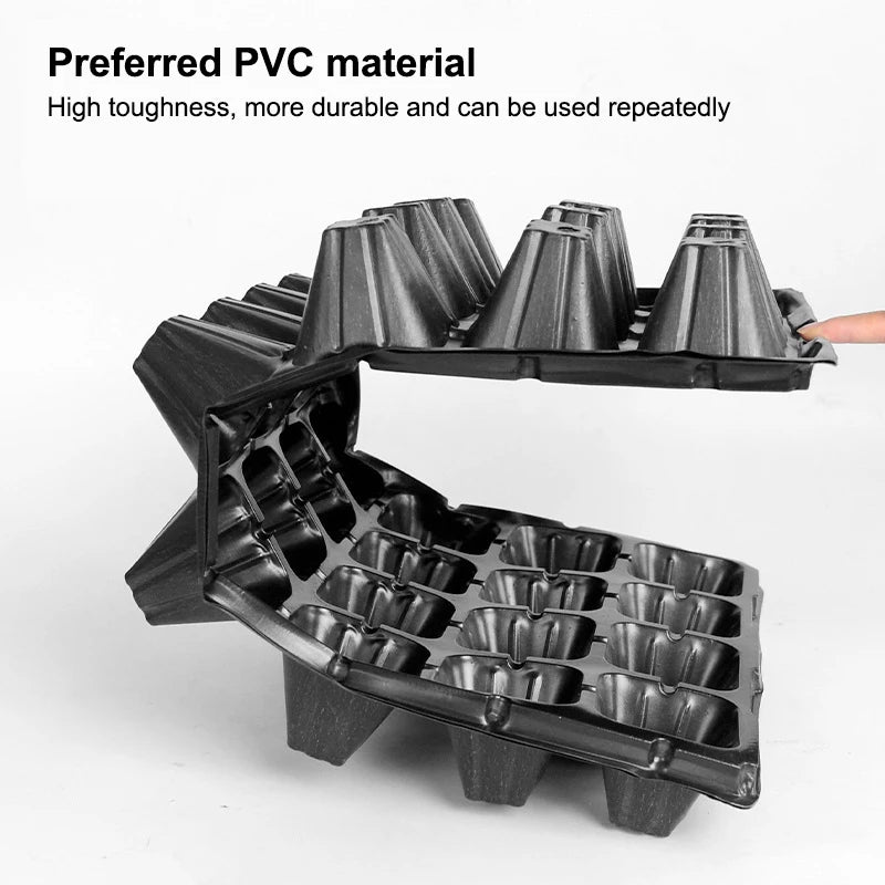 Plastic Gardening Germination Trays Black Seedling Container Garden Qme